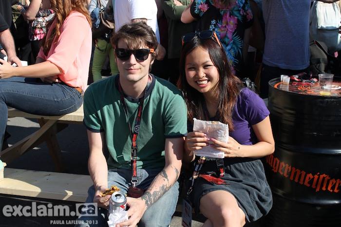 Me and Nash with patties from the mysterious snack truck.